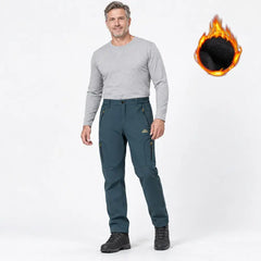 【M-6XL】Pantalones softshell para hombre para actividades al aire libre: aislantes, de secado rápido, elásticos, resistentes al viento y al agua, transpirables.