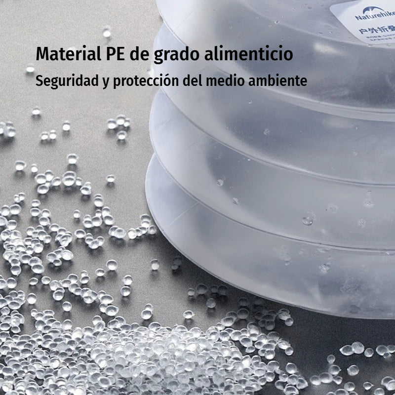 💧🚰 Contenedor de agua plegable con grifo – 5 litros de capacidad, compacto y práctico, ideal para acampar 🏕️✨