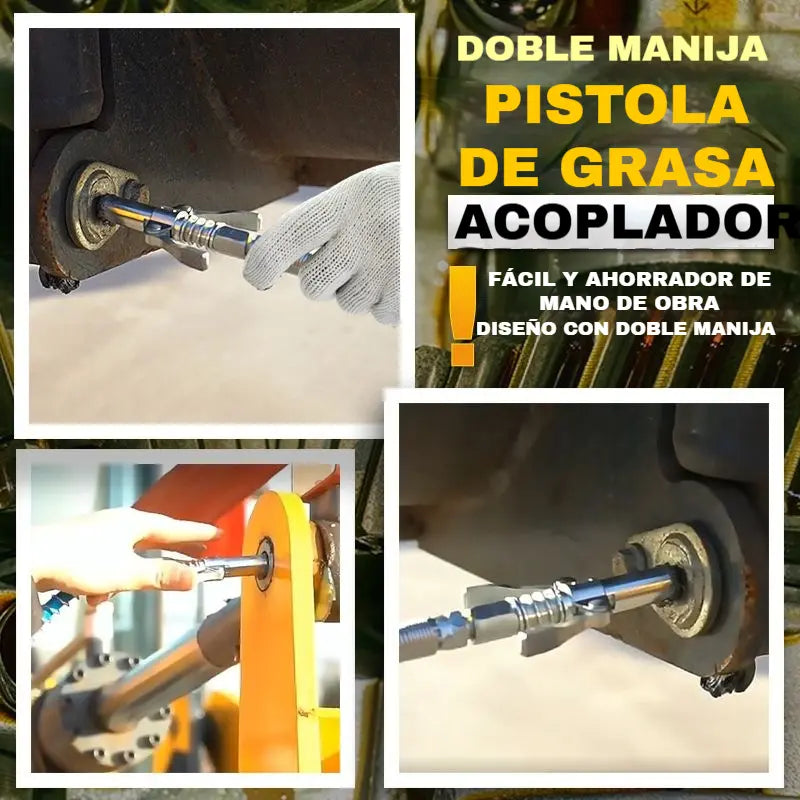 📢📢¡50% DE DESCUENTO! ✨Acoplamiento de boquilla de engrase de alta presión con doble mango