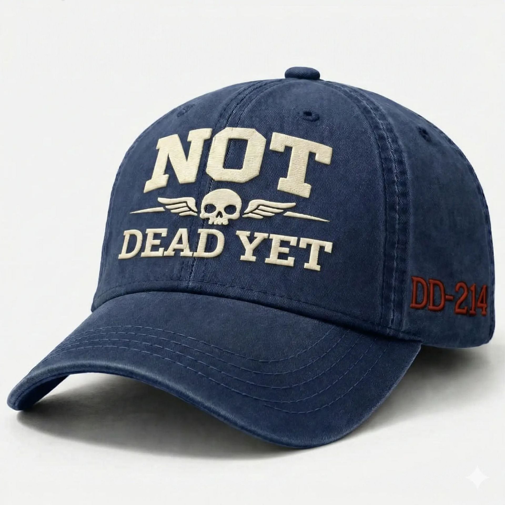 🔥🧢 Rebajas de Año Nuevo 2026 | Gorra vintage con motivo desgastado "NOT DEAD YET"