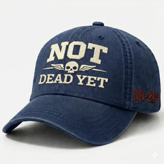 🔥🧢 Rebajas de Año Nuevo 2026 | Gorra vintage con motivo desgastado "NOT DEAD YET"