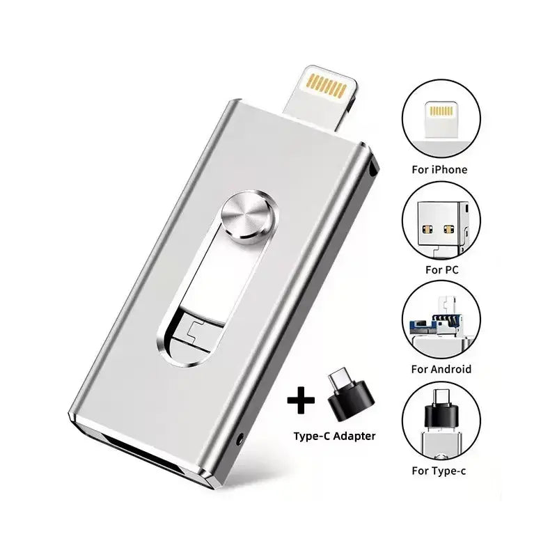 🔥【Oferta por tiempo limitado】💾Memoria USB multifuncional 4 en 1, de gran capacidad.