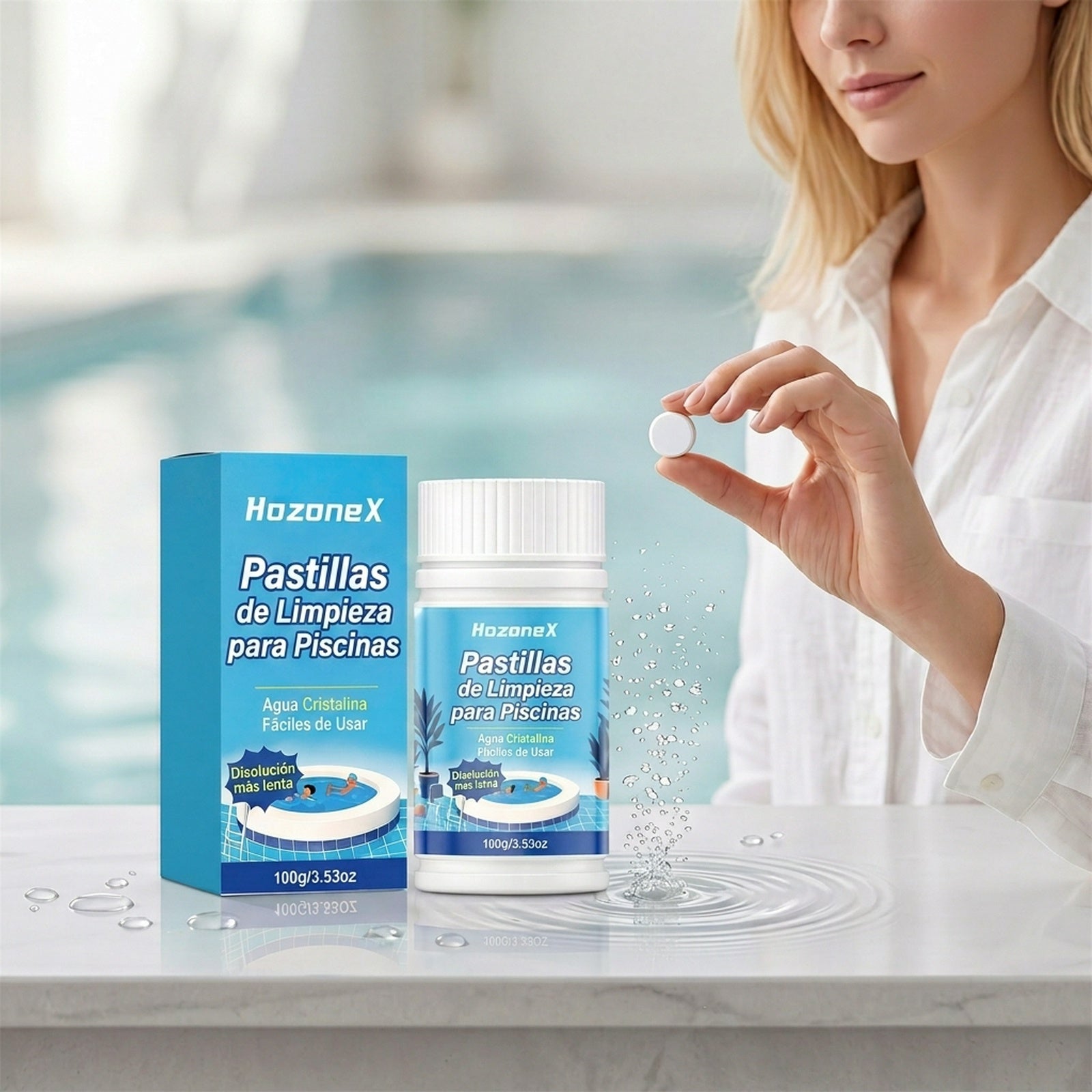 🔥Compre 1 y obtenga 1 gratis（2 botella）Pastillas efervescentes para la limpieza de piscinas