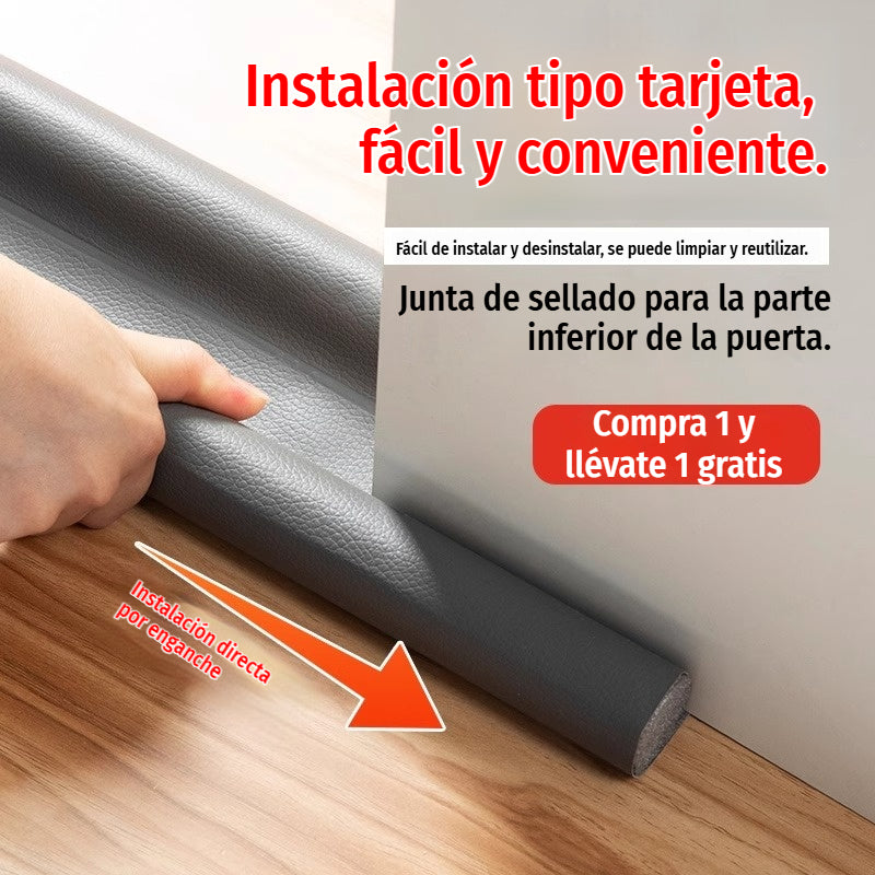 🔥Compra 1 y llévate 1 gratis🔥🔥 【Paquete de 2】Burlete impermeable para el fondo de la puerta: aislamiento acústico, antiviento y antiinsectos (93cm)🌙