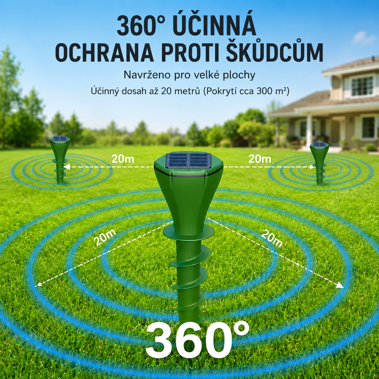 🔥🐦🐍🐀☘️Propagace produktu - 50% sleva☘️Solárně napájený vodotěsný odpuzovač zvířat