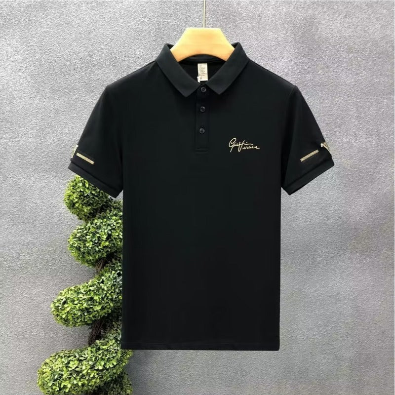 🔥🔥👔【50-105 kg】Camisa polo con solapa bordada para hombre 2025