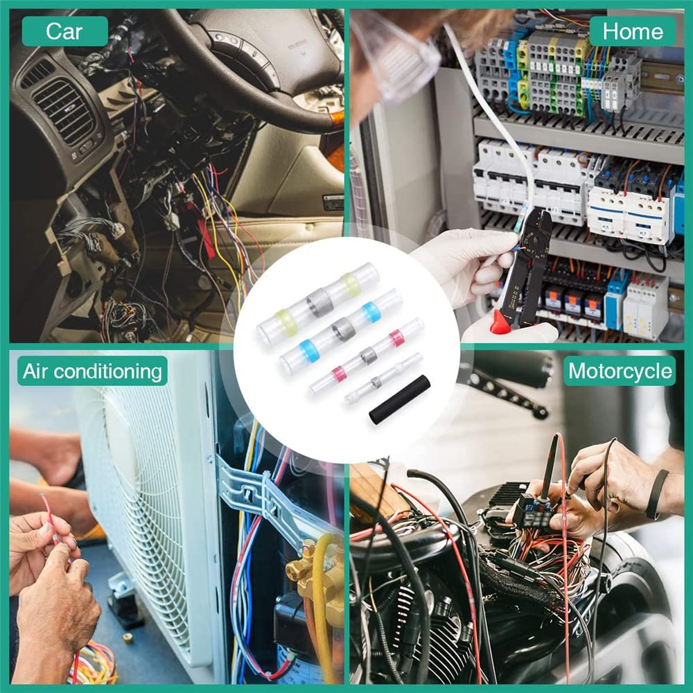 🔥【100 piezas】Manguito de sellado de reparación de rotura de cable multifuncional, kit de conector de soldadura termorretráctil de conector de cable