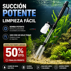 【50% de descuento】🐠✨ Cambiador automático de agua para acuario y lavadora eléctrica de arena