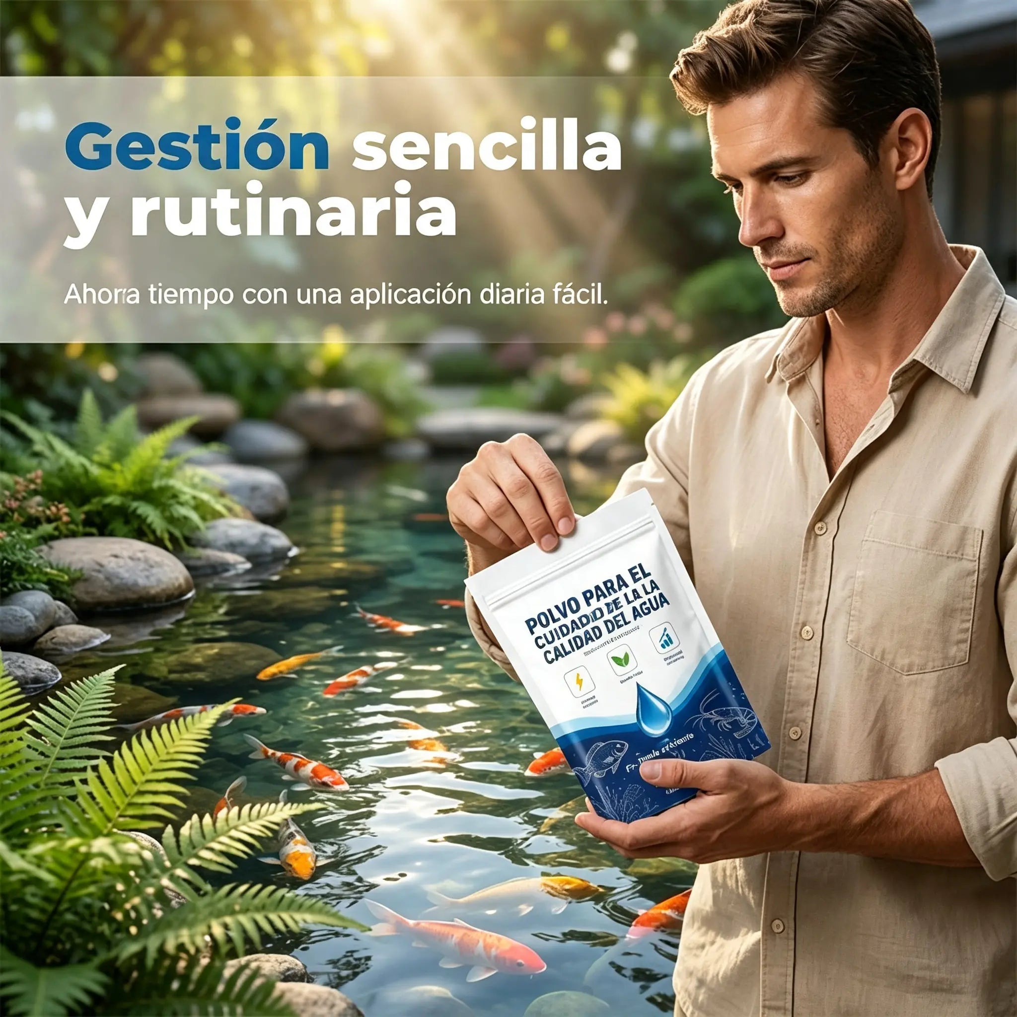 🌊【¡Compra 1 y llévate 1 gratis!】💧 Polvo clarificador para agua de acuario y estanques | Limpieza suave y profunda, agua cristalina en minutos, cuidado diario para peces y plantas