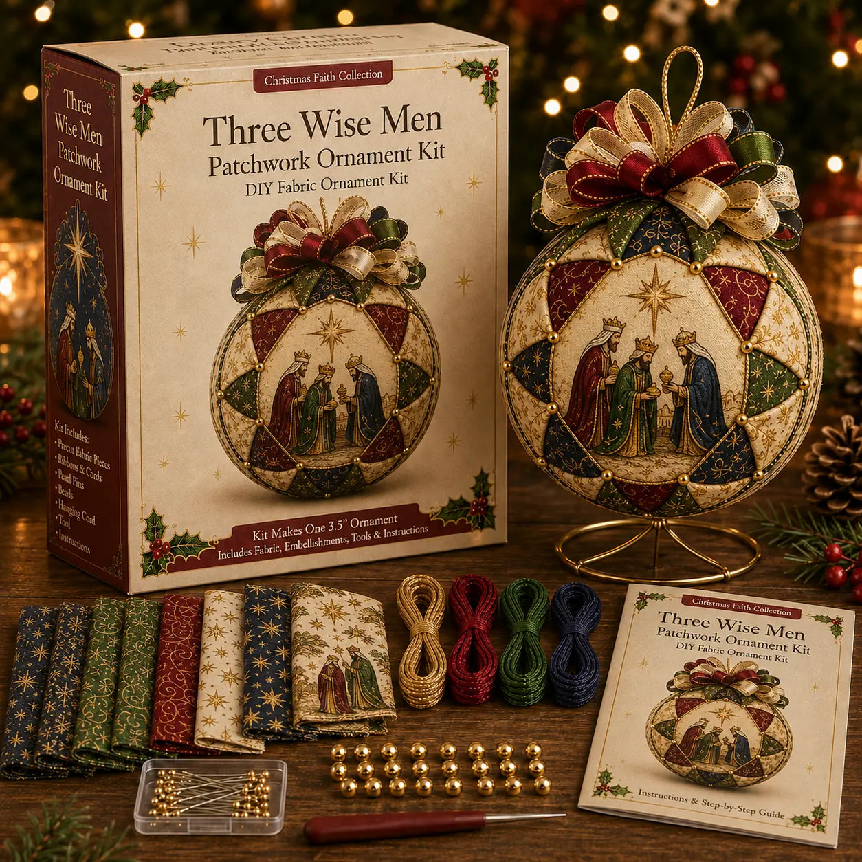 🎄✨ ¡Especial de Navidad! Kit de decoración navideña de patchwork para el Nacimiento de Jesús: ¡crea exquisitos recuerdos hechos a mano! 🎁🙏