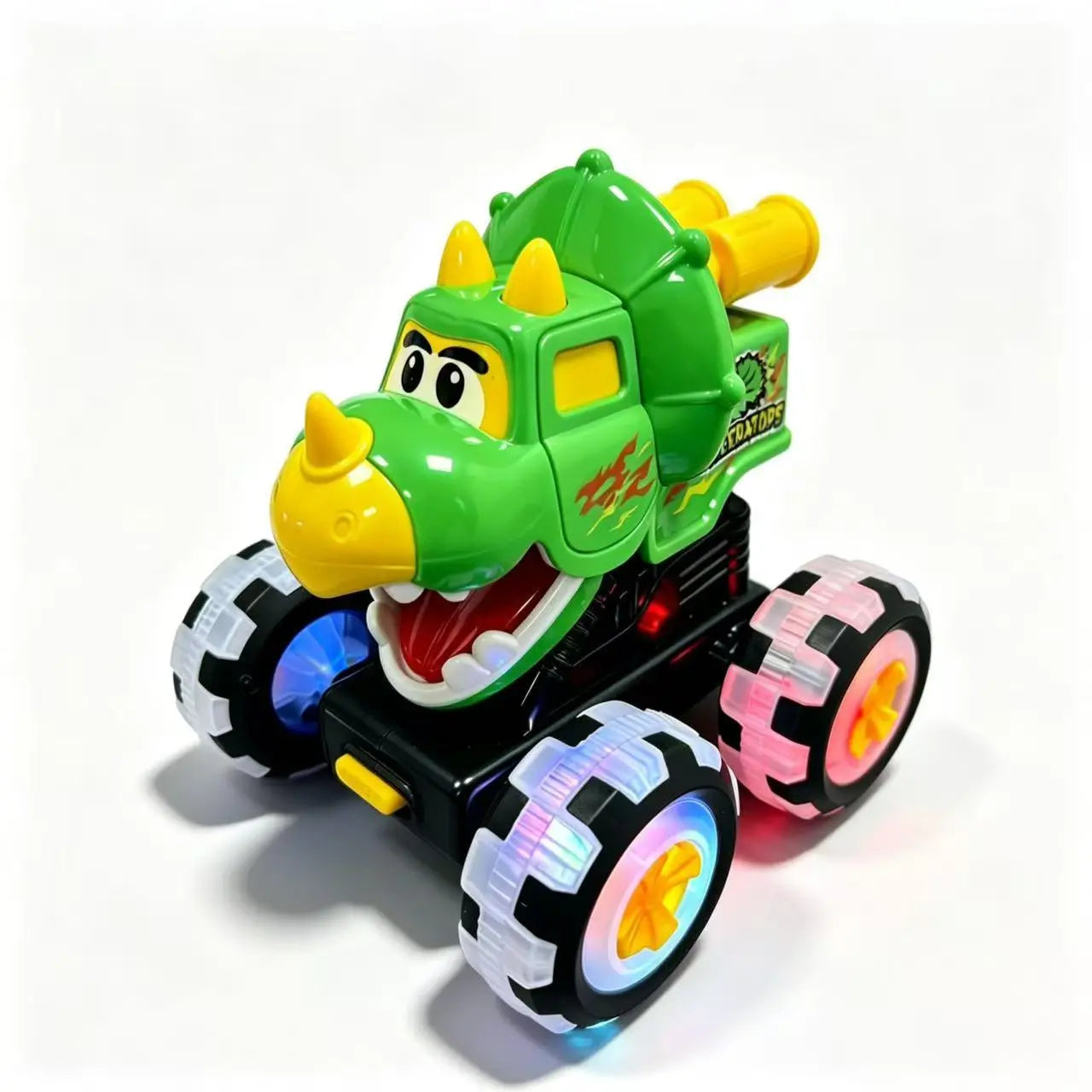 🦖🚗 Automobil s dinosaurima i funkcijom pokretanja pritiskom: laganim pritiskom kreće uz bljeskanje svjetala i zabavnu buku ✨🎮