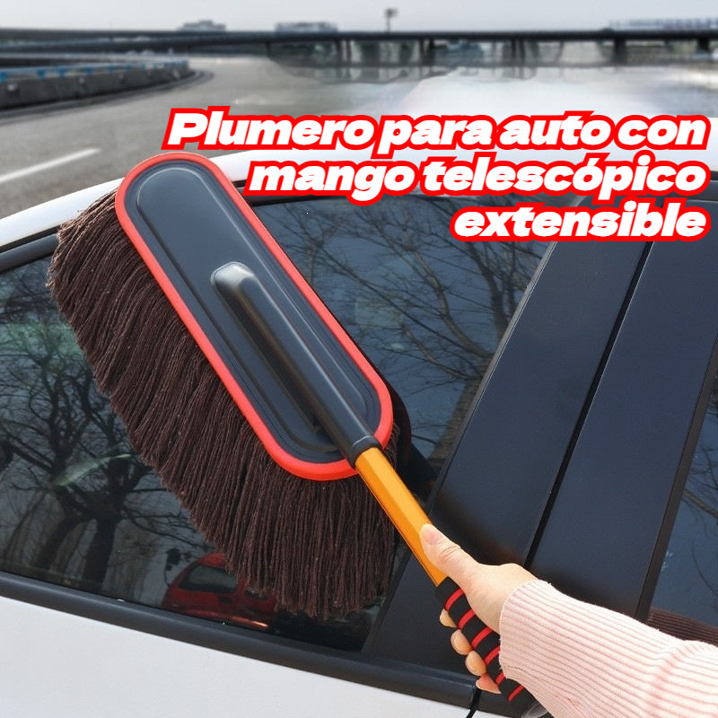 Plumero para auto con mango telescópico extensible
