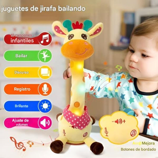 🦒👼Una jirafa de peluche interactiva, 🎵una linda compañera que cantará contigo.