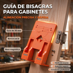 🧲✨ Guía de Perforación Magnética para Bisagras de Armario, Herramienta de Montaje Rápido y Preciso para Puertas de Muebles 🛠️🚪