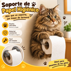 💥 50 % de descuento: ¡último día! 🐱 Adorable portarrollos de papel higiénico con estampado de gatos.