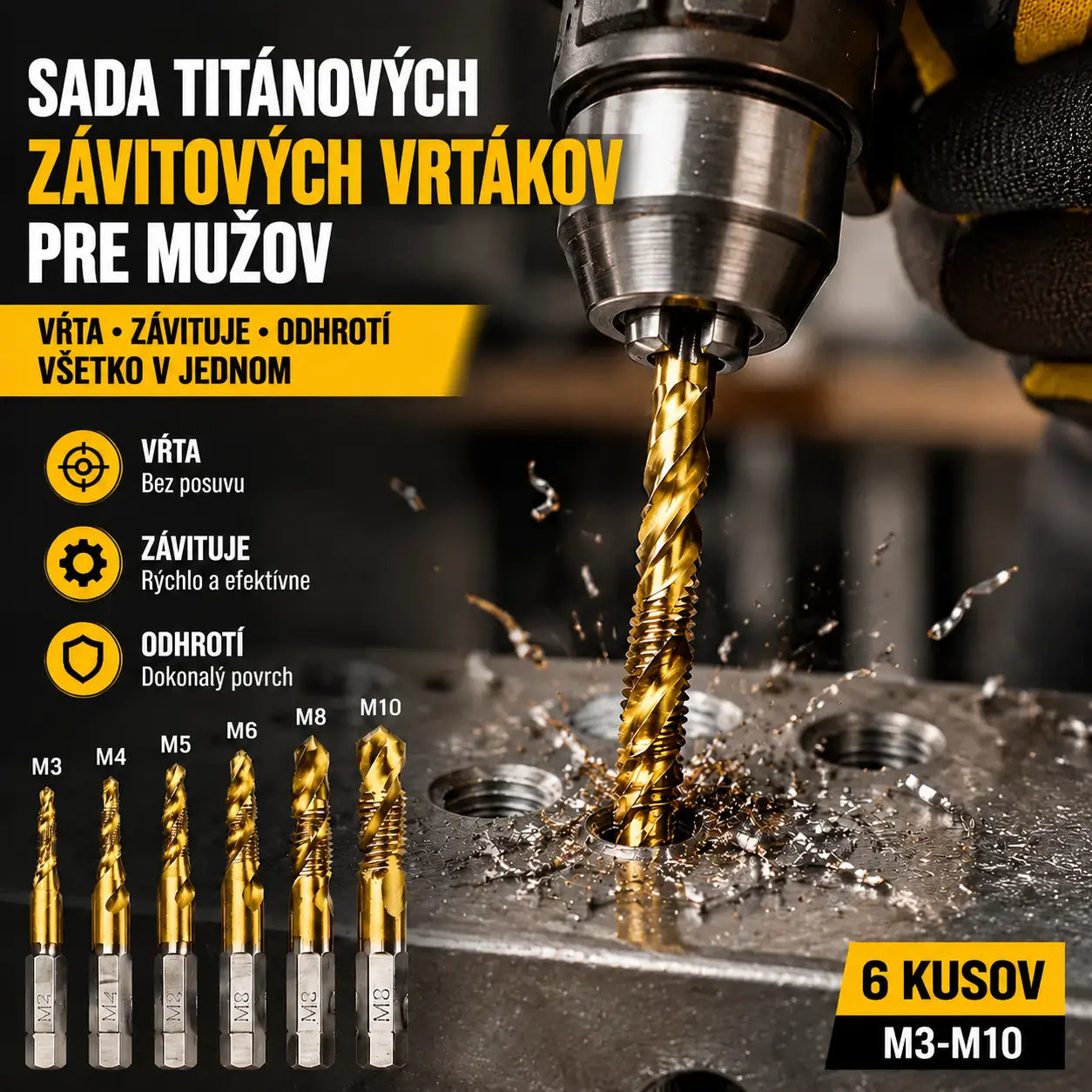 【Kúpte 6 kusov a získajte 6 zadarmo (12 kusov)】 Sada viacúčelových vrtákov