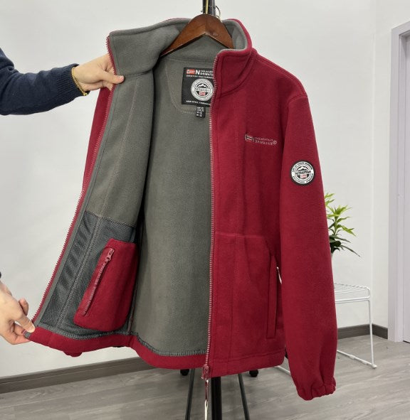 【XS-3XL】Męska kurtka casualowa, ciepła, na jesień i zimę, z grubego aksamitnego polaru, w dużym rozmiarze