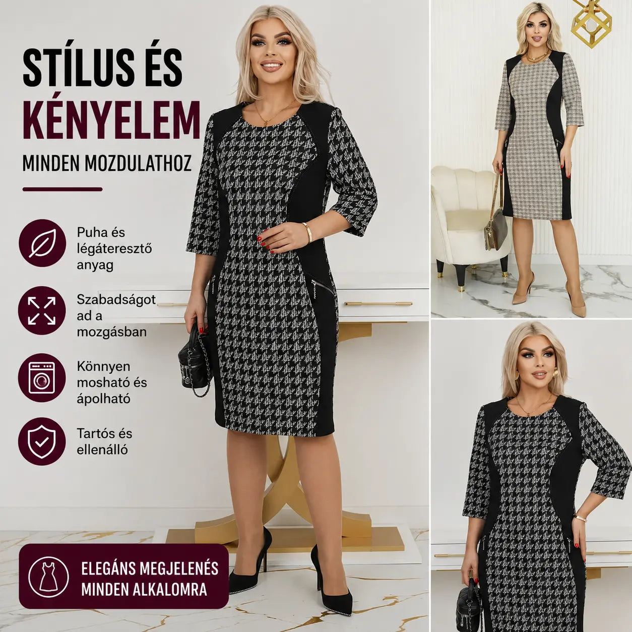 💜💚【S-5XL】Kiváló minőségű divatos ruha