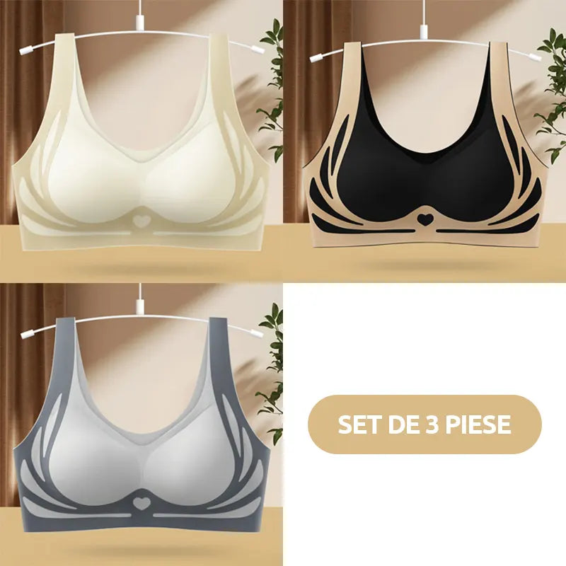 ❤️ Minden idők legalacsonyabb árú [3 db-os] Magasan rugalmas, varrásmentes, plus size push-up melltartó ❤️ [40–85 kg]