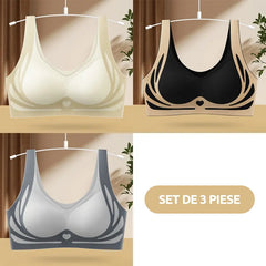 ❤️ Minden idők legalacsonyabb árú [3 db-os] Magasan rugalmas, varrásmentes, plus size push-up melltartó ❤️ [40–85 kg]