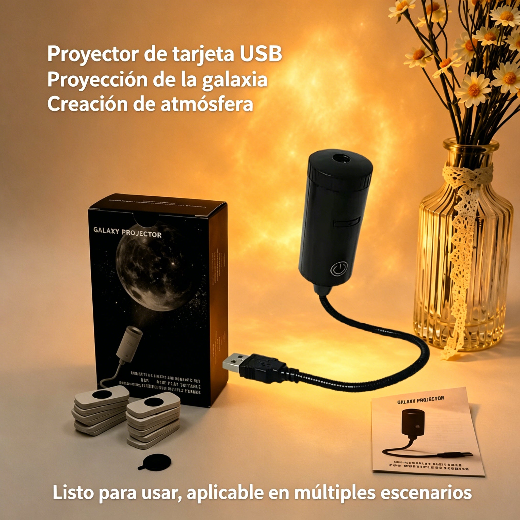 ✨ Proyector de estrellas HD – Conectar y usar 🥳