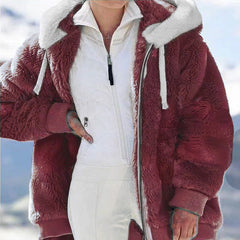 ☃️Descuento por tiempo limitado 39%❄️【S-5XL】Chaqueta de rayas contrastantes de felpa gruesa para mujer 2025