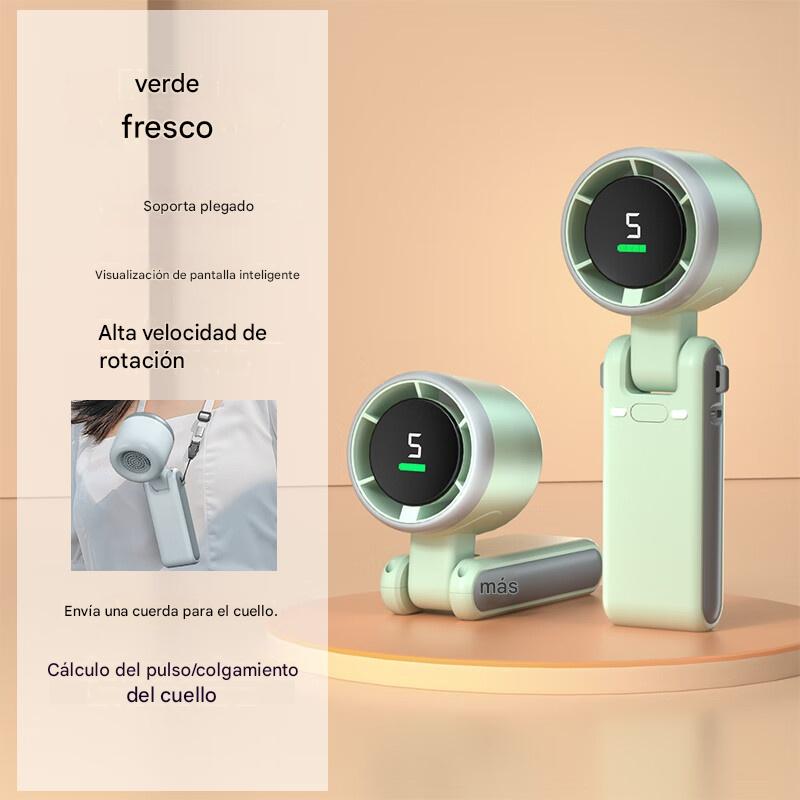 🔥❄️💨Mini ventilador portátil de alta velocidad, refrigeración portátil con banda para el cuello