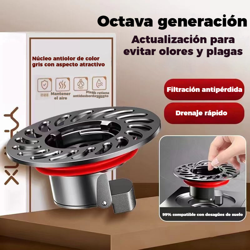 🔥¡Compra 1 y llévate 1 GRATIS!（2 piezas）🔥 Desagüe universal de latón para suelo con núcleo desodorizante antiolor 🚿✨