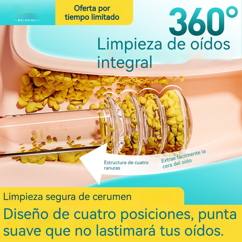 👂[1 caja contiene 24 piezas]✨【Eliminación de cerumen altamente efectiva】Nuevo palito de limpieza de oídos de doble cabeza especialmente diseñado