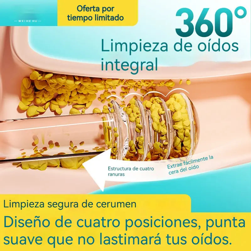 🔥【Compre 1 y obtenga 1 gratis（2 caja contiene 48 piezas）】👂✨Nuevo palito de limpieza de oídos de doble cabeza especialmente diseñado