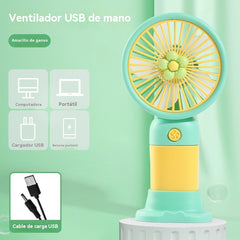 【Compra 1 y llévate 1 gratis】Mini ventilador portátil, recargable por USB, de mano.