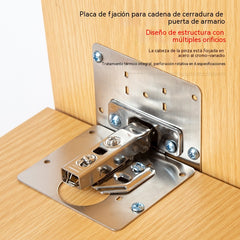 Paquete de 10 piezas (tornillos incluidos) Placa de reparación de acero inoxidable (sin bisagra)