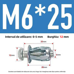 50%OFF【100 piezas】Tuerca de tapa de tornillo de expansión M4M5M6 Tuerca de remache