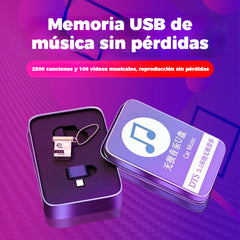 🚗🔥【32 GB】🎵Memoria USB universal de alta calidad para música en coches【2500 canciones y 100 vídeos musicales】