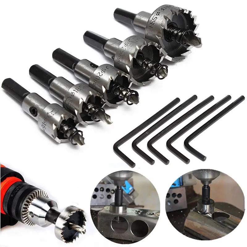 💪🔩【5 piezas】【16-30mm】Abridor/broca de metal de alta velocidad