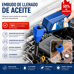 【5 piezas】🚗Herramienta para repostar y verter combustible en el coche, embudo manos libres🔥