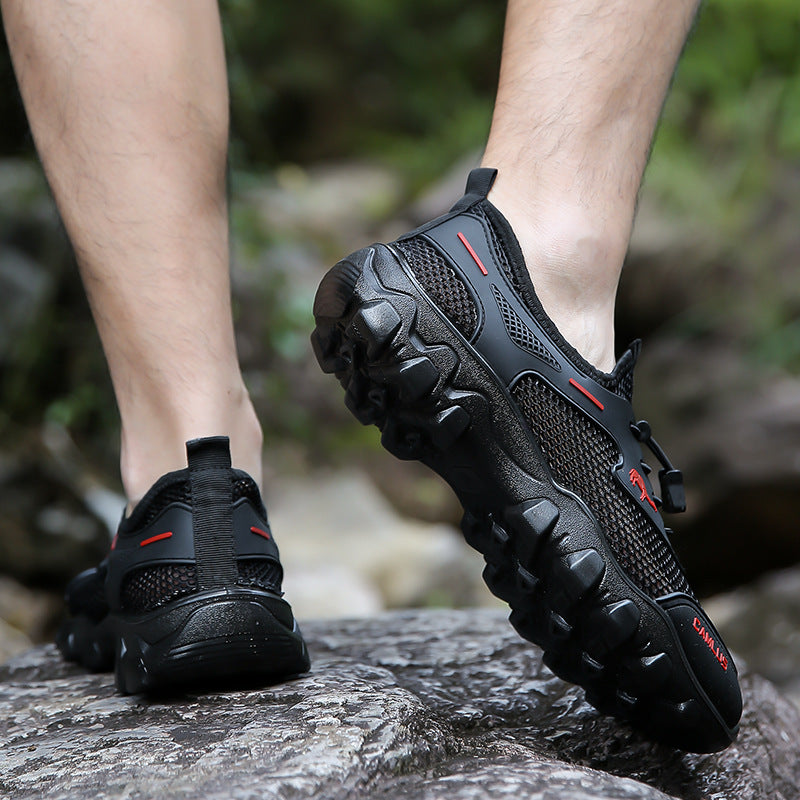 【38-46】2025 nuevos zapatos de senderismo al aire libre zapatillas informales antideslizantes resistentes al desgaste y transpirables