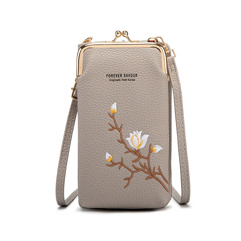 👜 Cartera cruzada para mujer en piel de vacuno con bordado y correa para el hombro 2026🎁