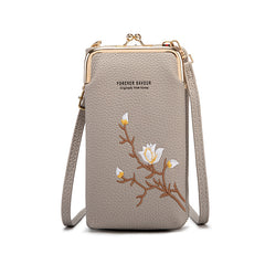 🔥👜 Cartera cruzada para mujer en piel de vacuno con bordado y correa para el hombro 2026🎁