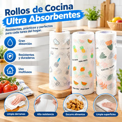 🔥 【Compra uno y llévate otro gratis】 🌿 Rollo de paños de limpieza reutilizables (100 hojas) — Reutilizables tras el lavado