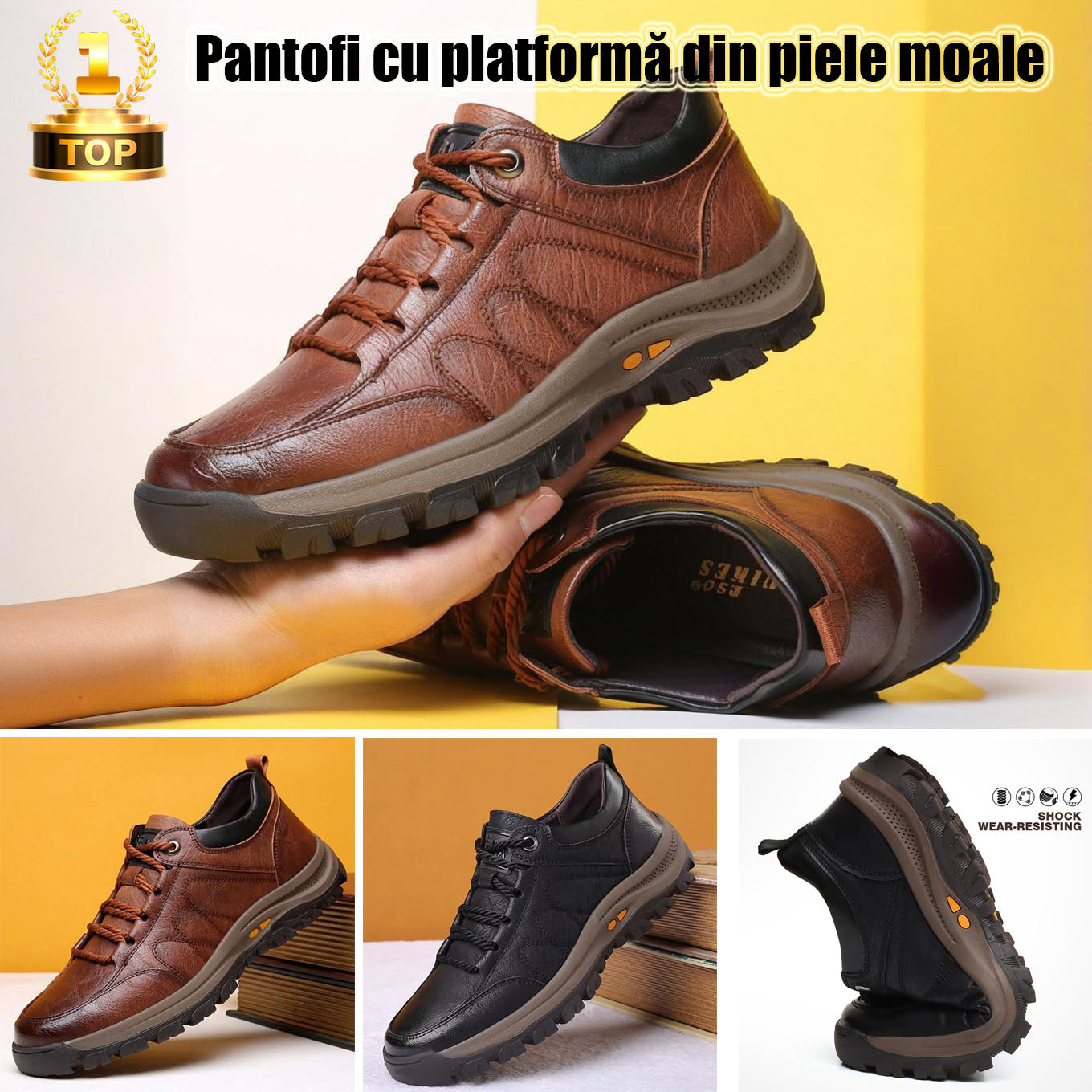 🏆👞【39-48】Zapatos Cuero Casual Hombre/Mujer - Impermeables y Antideslizantes