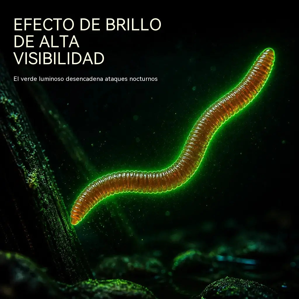 📢📢¡50% de descuento! 【Paquete de 100】⏰ Cebo suave realista con forma de lombriz de tierra, cebo artificial con sabor a camarón, apto para uso en agua dulce y salada.