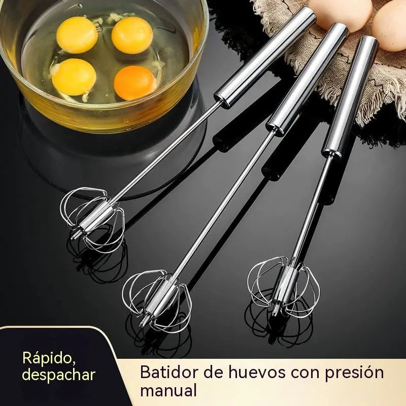 ✨【Compra uno y llévate otro gratis】🥣 Batidora de huevos semiautomática de acero inoxidable