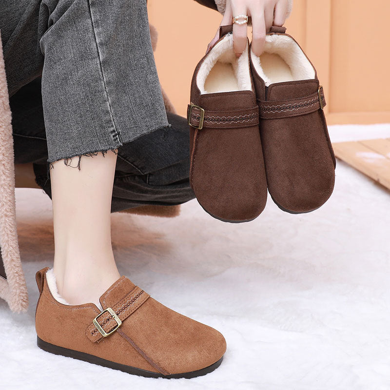 Zapatos de algodón cómodos y cálidos para el invierno de 2025