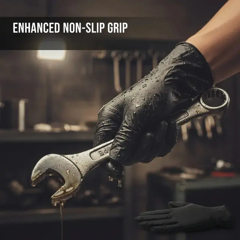 【25€】100 unidades⚡50% de descuento🎁 Guantes profesionales de nitrilo: duraderos, antideslizantes y resistentes a manchas y arañazos.
