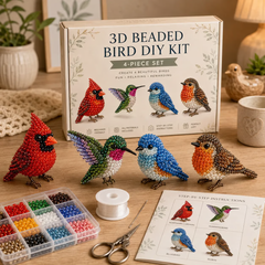 🏆Oferta por tiempo limitado: 50% de descuento🧵✨Kit de manualidades con pequeños animales 3D con cuentas