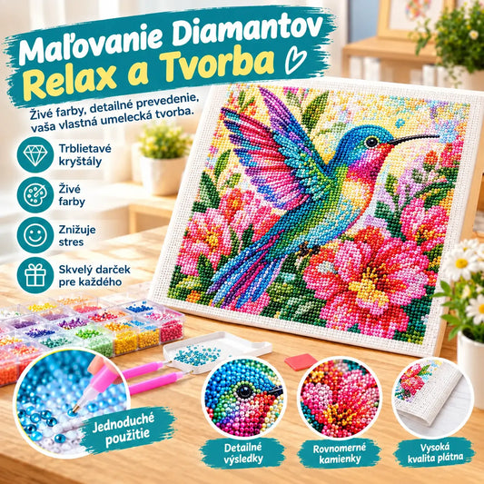 ✨【30 cm * 30 cm】 💥 Ručne vyrobená diamantová maľba - dekoratívna nálepka na stenu