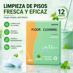 【2 cajas/24 comprimidos】Las pastillas efervescentes para la limpieza de suelos eliminan eficazmente la suciedad y los olores.