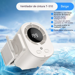 Mini ventilador portátil con motor sin escobillas de alta velocidad.