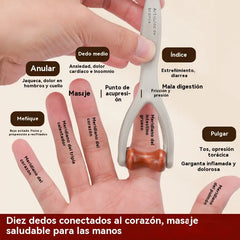 🎁【2 piezas】🌿 Masajeador de dedos de madera maciza: Los rodillos de madera natural ayudan a desbloquear los meridianos articulares y a aliviar la fatiga de las manos. 🌿